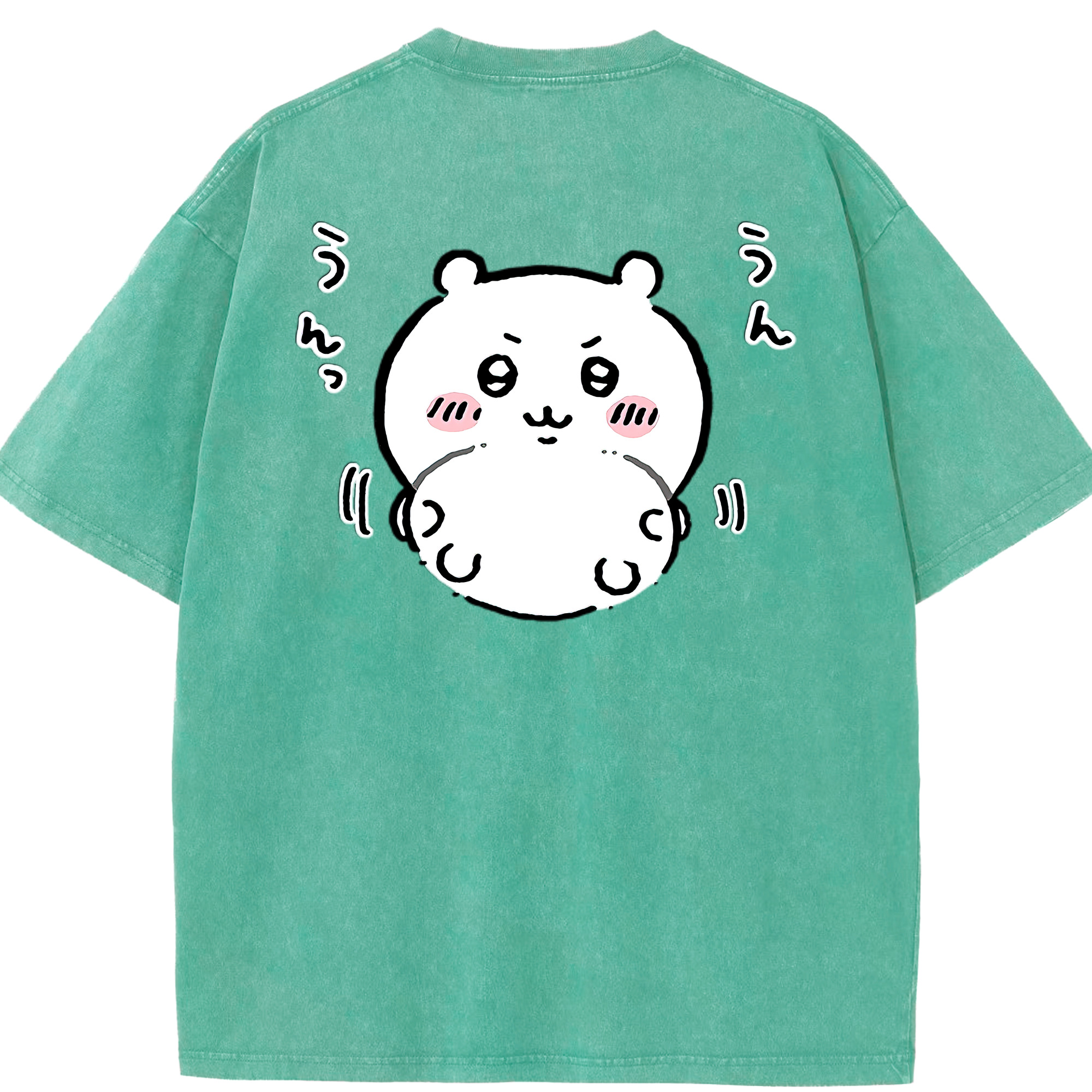 （画像用） ちいかわ ちいかわ Chii-kawa chiikawa 綿100% ヴィンテージ風 半袖Tシャツ（背面プリント）
